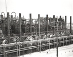 Old Battery B at Humble Oil taken offline and being dismantled, 1954