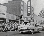 Parade passing in front of the Brunson Theater, 1956