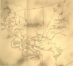 Hand-drawn map of the Baytown area