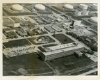 Aerial view of Exxon Research Center office expansion, 1980.