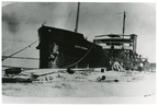 Oil tanker S. S. Baytown at dock, 1922