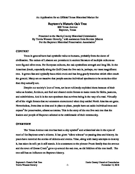 Baytown Oak Tree narrative (BHPA) 11-12-2018.pdf