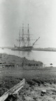 Old Ironsides being pushed up the Ship Channel