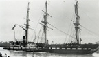 Old Ironsides being pushed up the Ship Channel