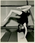Connie Reynolds works on her tumbling in gymnastics at the YMCA.