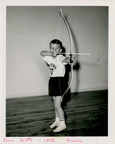 Scott Armsworth demonstrates archery skills at the YMCA.