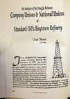 An Analysis of the Struggle Between Company Unions and National Unions at Standard Oil's Baytown Refinery